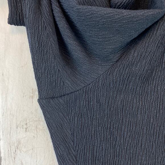 VTG Caroline Rose Black Crinkled Lightweight Straight Leg Pants Size X-Small - Picture 5 of 9